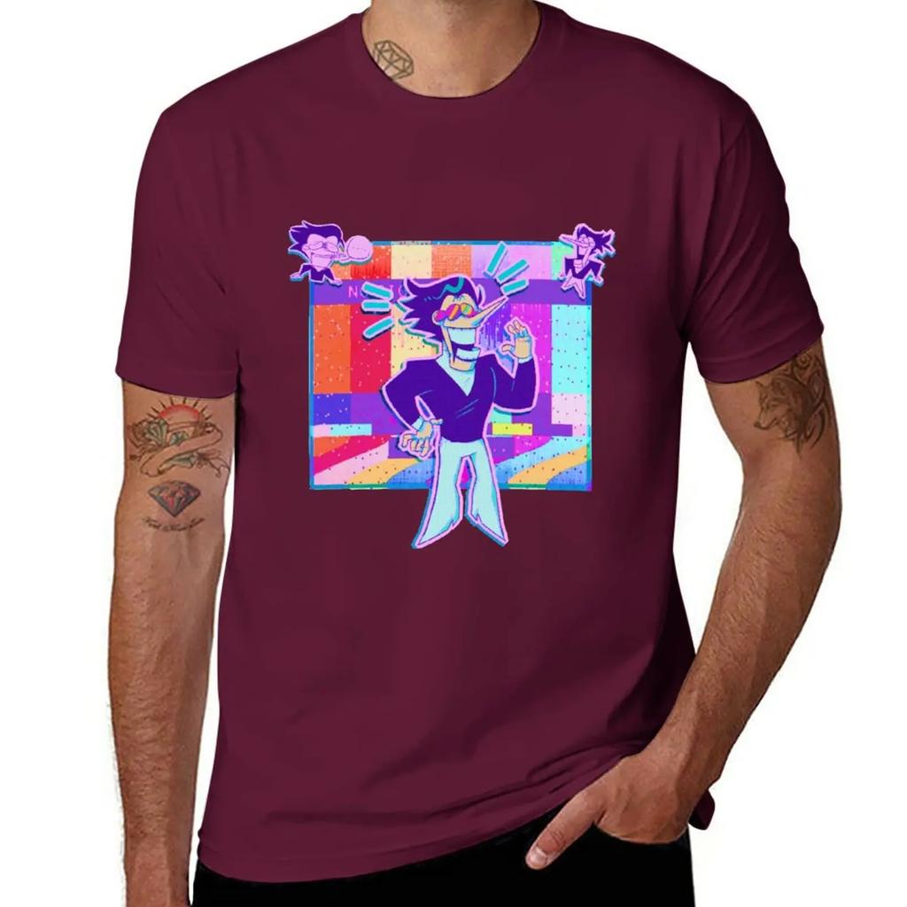 Spamton Deltarune T-shirt plusstorlekar sublim estetisk kläder anime herr grafiska t-shirts hip hop