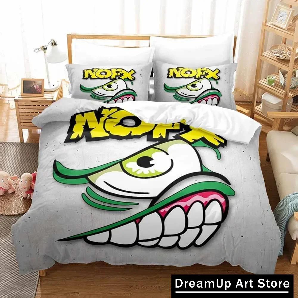 Nofx Rock Band Bedding Set Single Twin Full Queen King Size Bed Set Adult Kid Bedroom Duvetcover Sets 3D Anime Bed Sheet Set