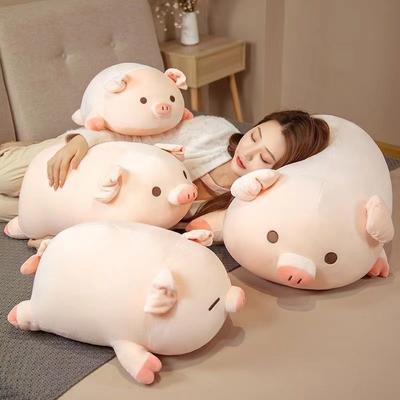 Peluche Maialino Super Morbido, Grande e Coccoloso per Bambine, Perfetto per Dormire e Come Cuscino Decorativo