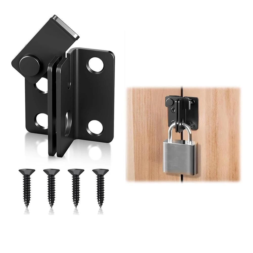 Lockable Stainless Steel Door Latch with Padlock Hole for Windows Doors Fences and Furniture Weather Resistant Design