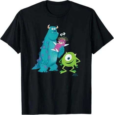Monsters Inc Sulley Mike Boo Black TShirt S