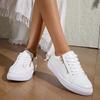 Nye Kvinners Glidelås Sneakers Fritidssko Høy Kvalitet Dame Ballerinaer Vår Høst Lavsko Jenter Hvite Sko Damesko