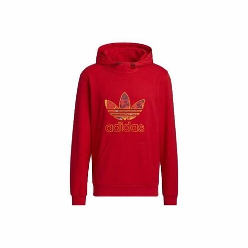 adidas Men s Pullover Hoodie with Colorful Letter Logo Print, Light Scarlet S алый