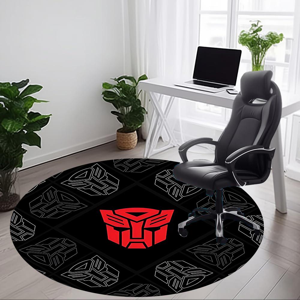 1pc Transformers Autobots Office Round Area Rug, Indoor Mat Suitable For Office,Bedroom Living Room Home Decor, Room Deco A0926131