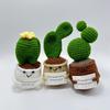 Handmade Wool Crochet Doll: Sunflower Ornament Knitting with Positive Potato Design