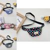 Trendy Modern Cool Boys Chest Bag Stylish Kids Waist Bag Checkered Small Crossbody