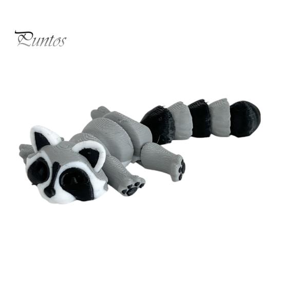 Stress Relief Animal Toy Ornament, 3D Printed Flexible Joints Movable Figures with Stacking Cylinders, Play And Decompress Bendable Figurine