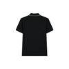 Fila Logo Solid Color Short Sleeve Polo Shirt Men Polo Shirts Black F11M227118F-BK