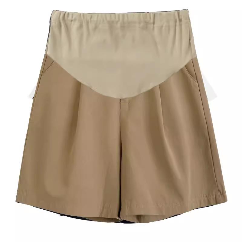 

2026 Summer Maternity Fashion: Short Sleeve Loose Cotton Top & Belly Support Pants Set XXL [145-160 lbs]