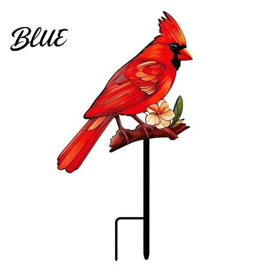 Ground Stake Metal Bird Garden Decor Weather Resistant Printed Flat Yard Art Ornament