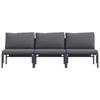 Garden Furniture Set with Cushions 3 Piece Anthracite 80 X 80 X 71 Cm Steel