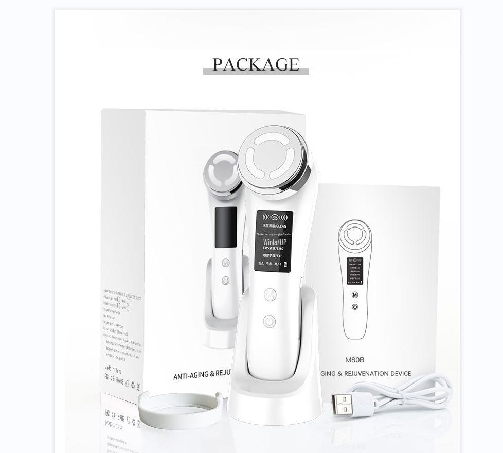 

ENS Facial Massager: Red & Blue Light Skin Rejuvenation, Essence Import, Cleansing & Slimming Beauty Device