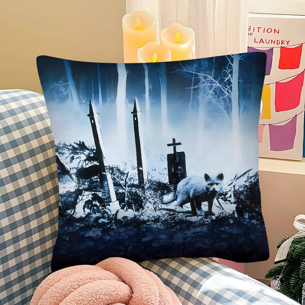 pc SSematary Butcher House Haunted Mound Pillow Case Fashion Square Pillowcase Bedroom Sofa Room Ins Decoration Leisure