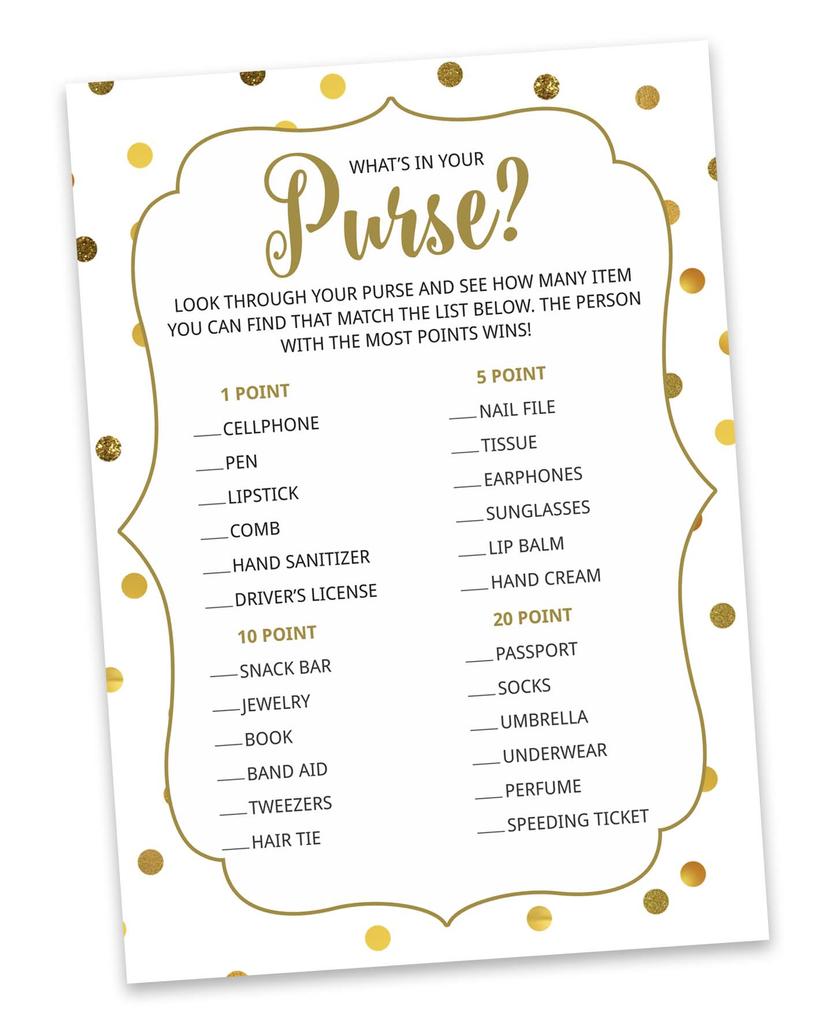 Inkdotpot 50A  Gold ConfettiA  BingoA  GameA  CardsA  For Bridal Wedding Shower Bachelorette Party Bulk Blank Square Fill In Gift