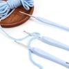 1.5-6.0mm Blue Soft Grip Sweater Knitting Needles Crochet Hand Knitting Tools TPR Aluminum Crochet Hooks DIY Sewing Accessories