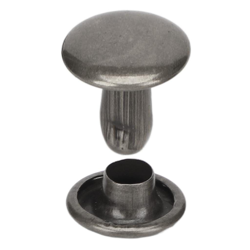 500 Sets Leather Rivets 8x8mm Electroplating Process High Hardness Iron   Double Sided Rivets for Hat Clothing