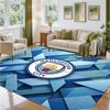 Manchester City Design Crystal Velvet Rug Soft Decorative Mat for Bedroom Entrance