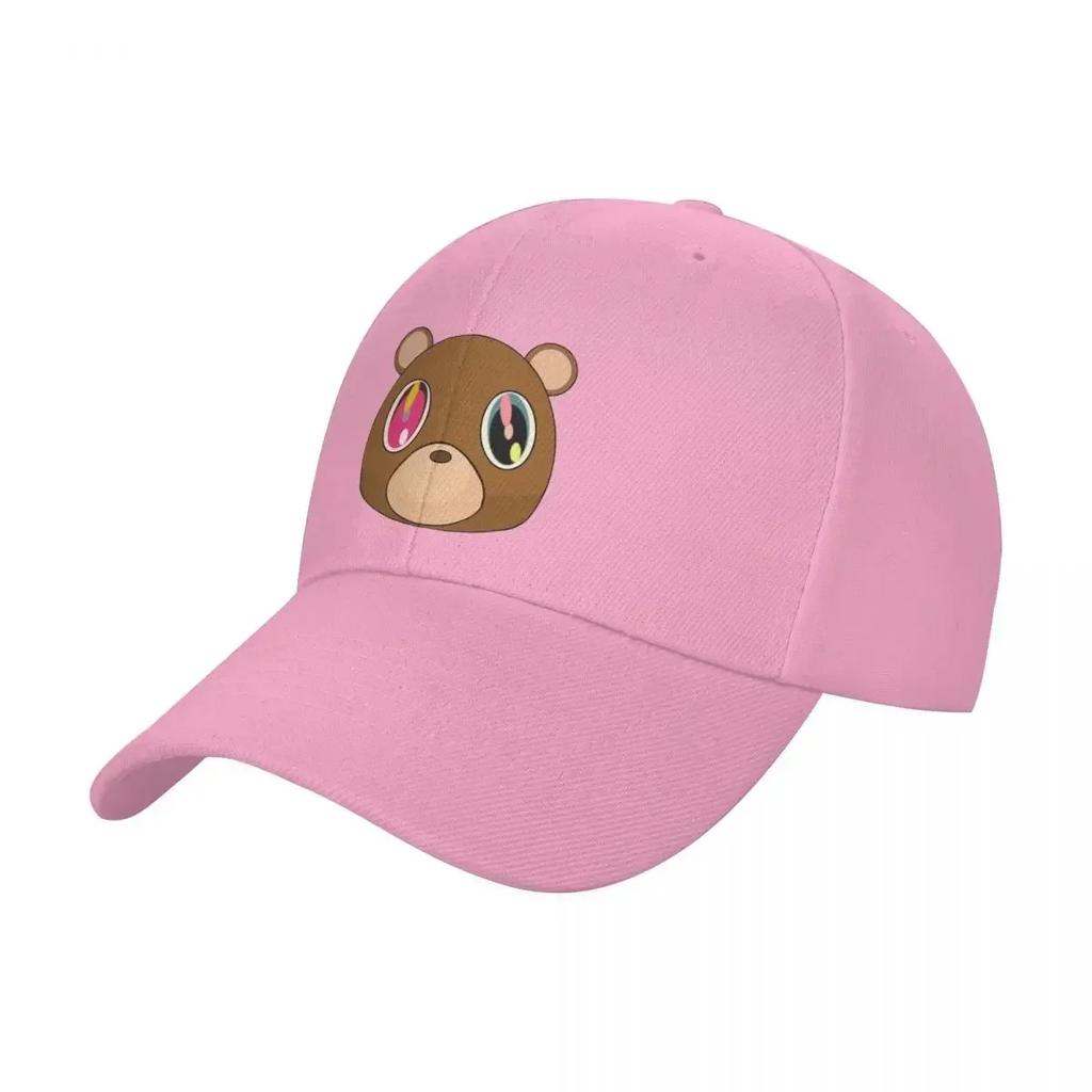 Unisex Women The Kanye Bear Retro Hats HipHop Baseball Caps Polyester Dad Hat Sun Caps Adjustable Sun Caps Summer