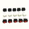 10 PCS/Lot 2 Pin 12V Car Boat Round Dot Light ON/OFF Rocker Toggle Switch Tool Black
