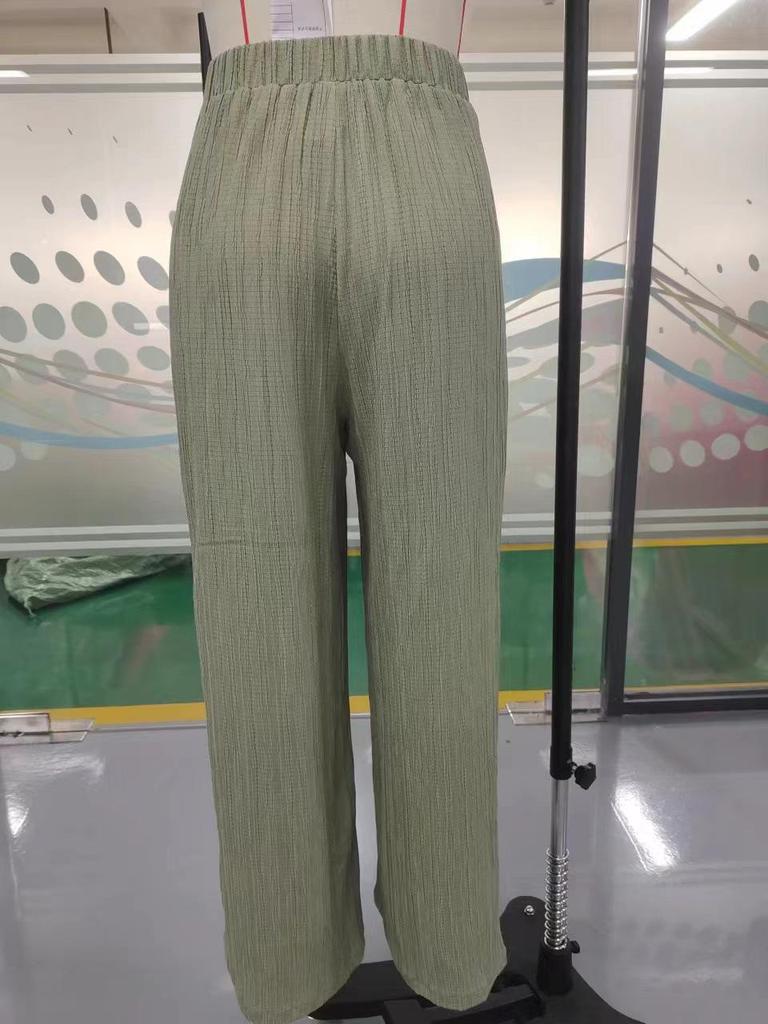 Solid Color Casual Wide-Leg Pants - Stylish Spring/Summer Women's Fashion