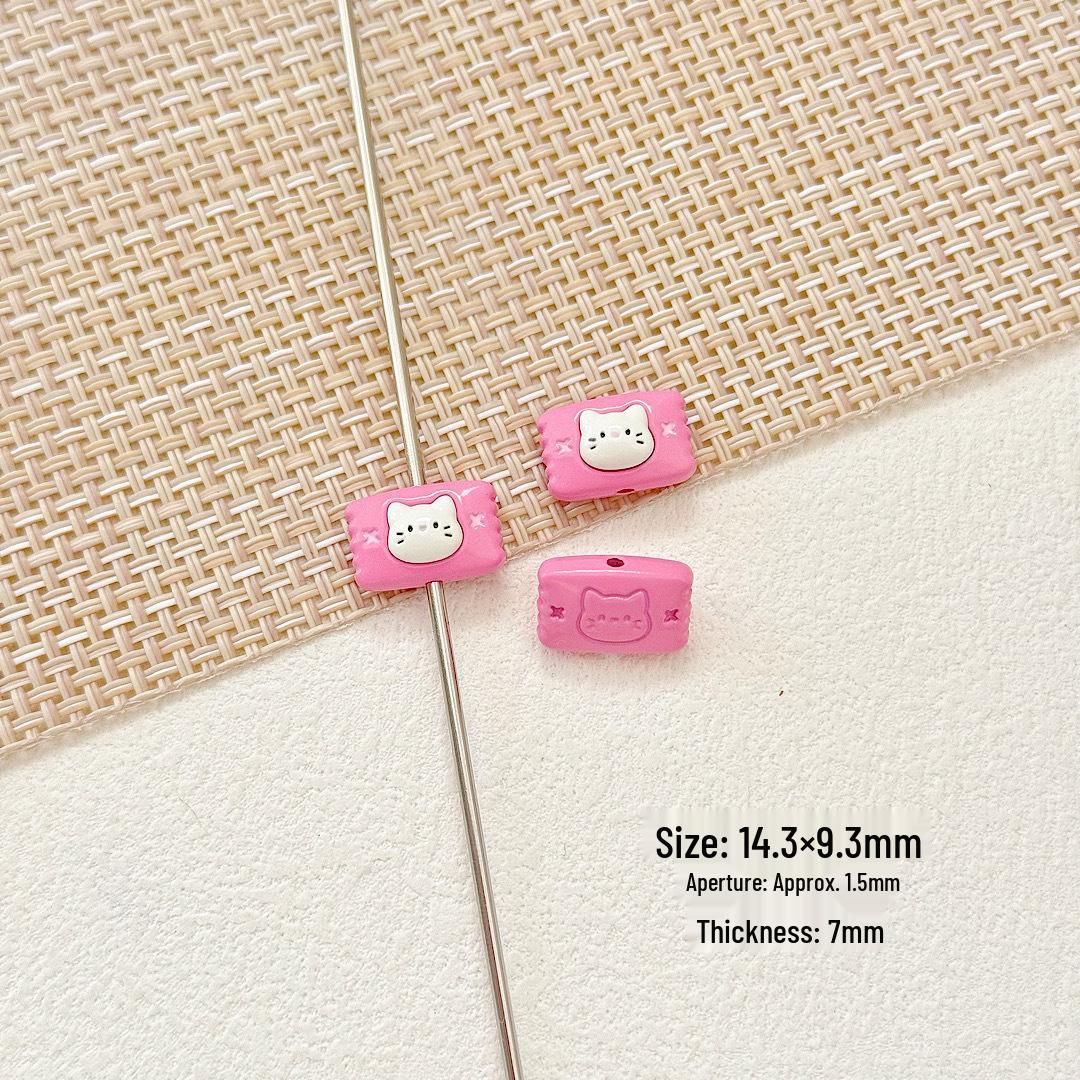 Macaron Color Bear Alloy DIY Beaded Necklace & Hair Accessories Single price