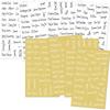 8sheet/set Transparent Spice Labels Preprinted Waterproof Black White Letter Kitchen Jar Stickers for Cans Self-Adhesive