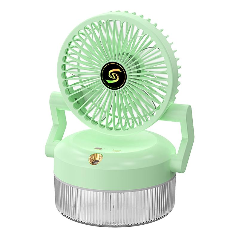 

Portable USB Rechargeable Spray Fan, Quiet Mini Summer Cooling Desktop Fan For Office/Dorm/Outdoor зелений