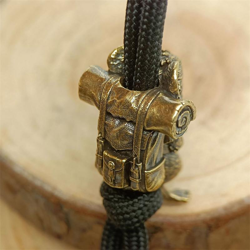 Rat Traveler Brass Knife Beads Animal Mouse Edc Diy Paracord Woven Bracelets Lanyard Pendants Accessories Outdoor Tool Hangings