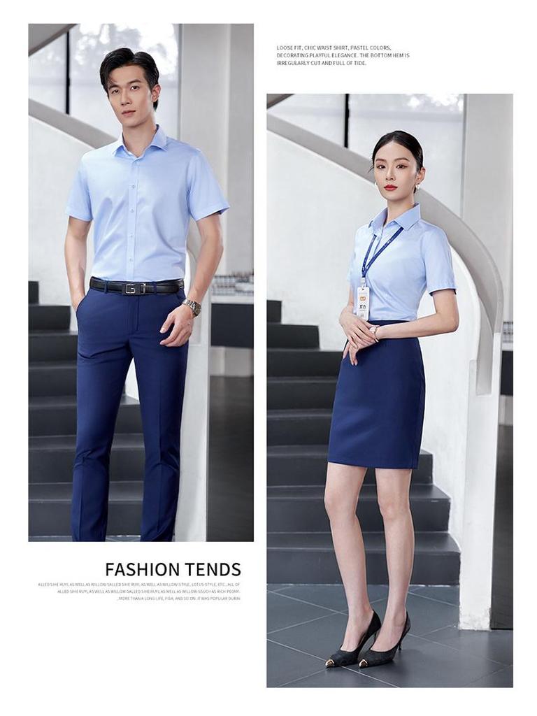 Unisex Professional Long Sleeve Silk Modal Shirt with Logo for Property Management Workwear