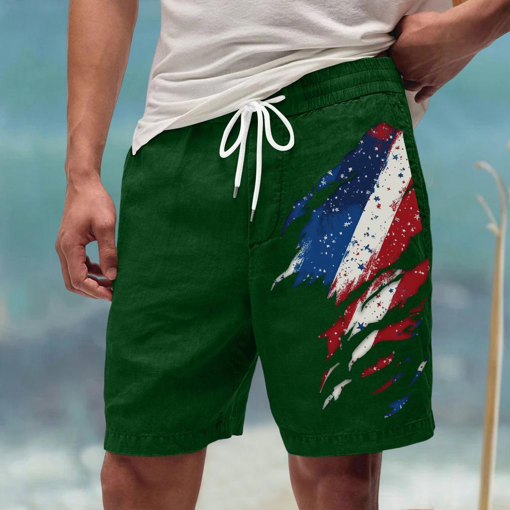 Męskie letnie, duże, swobodne, luźne spodnie sportowe, szorty plażowe