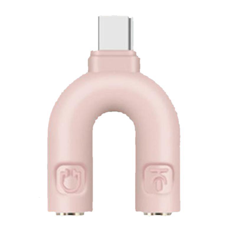 Typ C U-Typ 2-in-1 Audio Adapter Konverter Kabel Hub Zum Aufladen Anrufen Musik hören