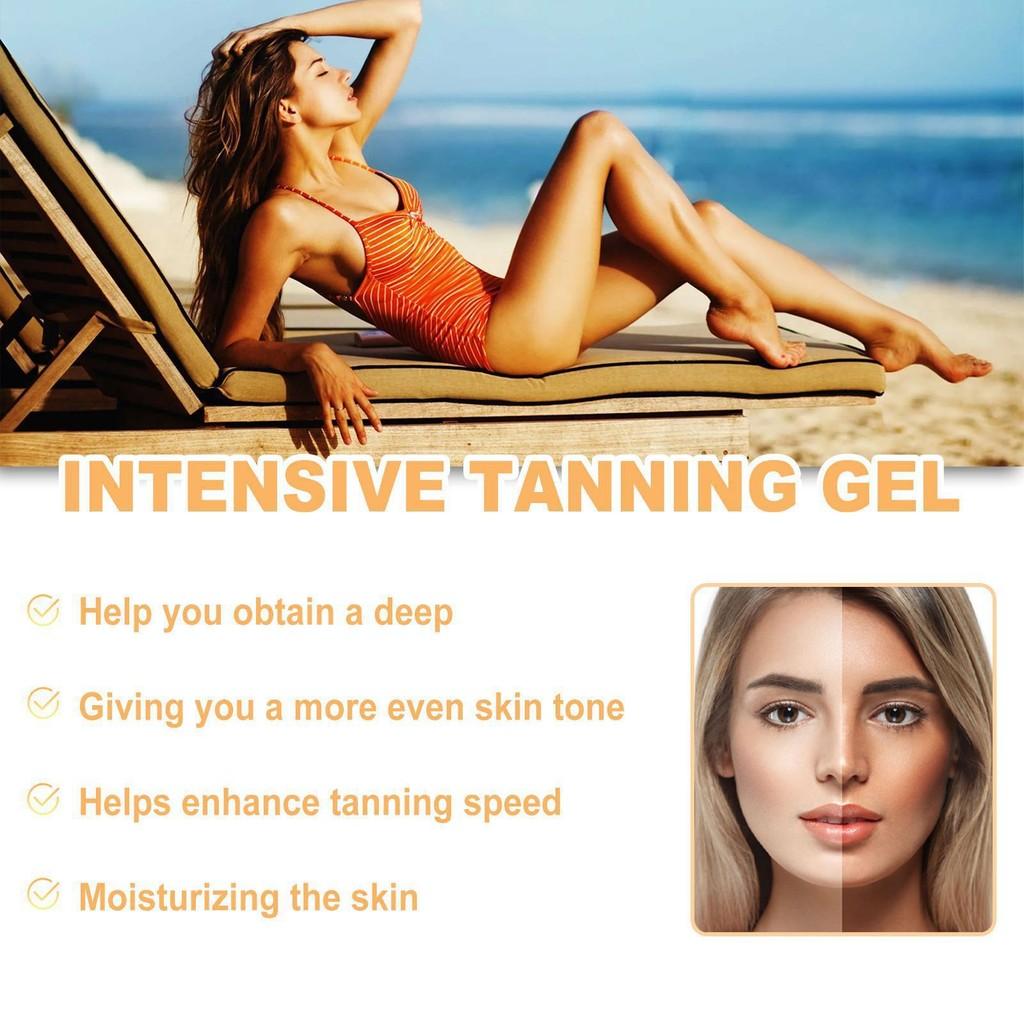Hoygi Summer Beach Tanning Gel For Deep Bronze Skin Hydrating Body Lotion Ideal For Sun Lovers