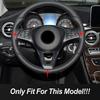 Carbon Fiber Color Car Steering Wheel Panel Frame Trim For Mercedes Benz C GLC E Class W205 W213 2016-2018 Interior Accessories