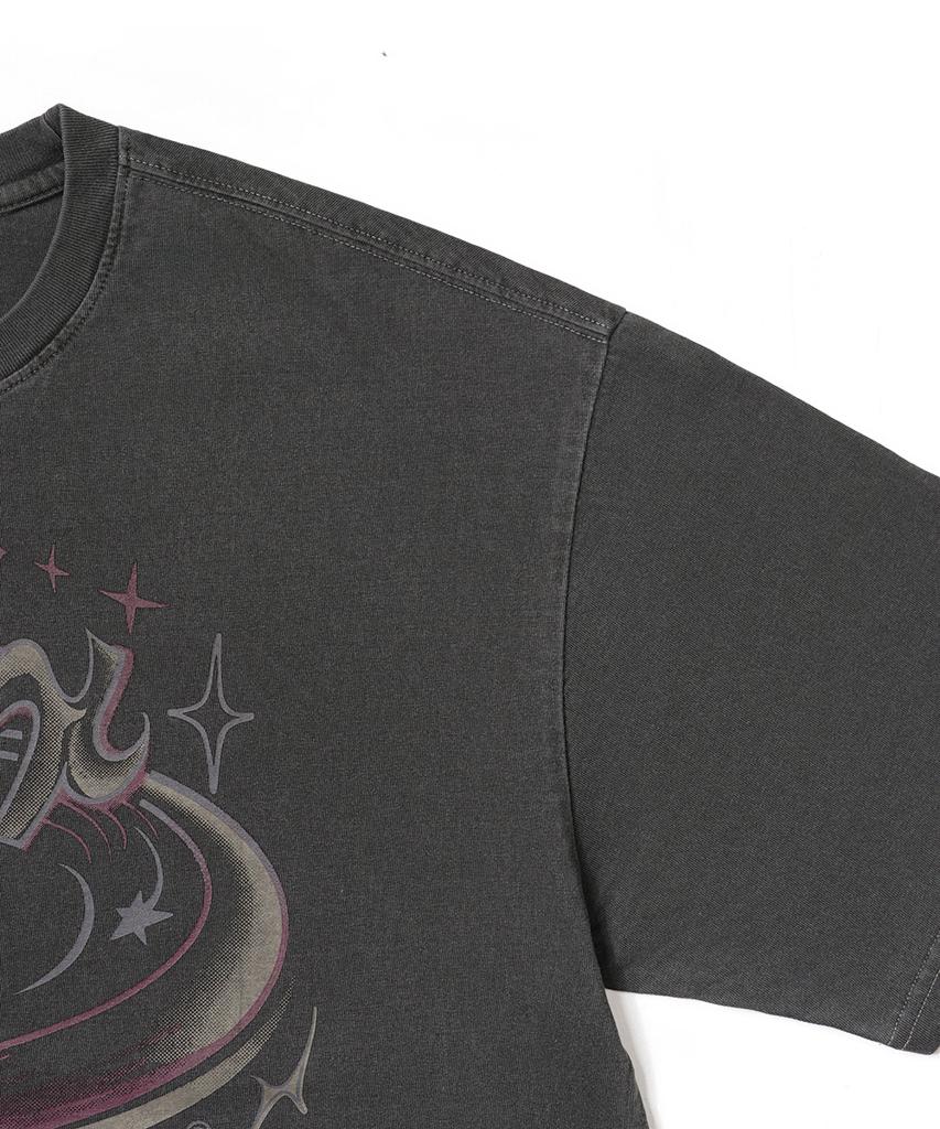 GAKKAI UNIONS Hitit Star Pigment Short Sleeve T-Shirt Charcoal