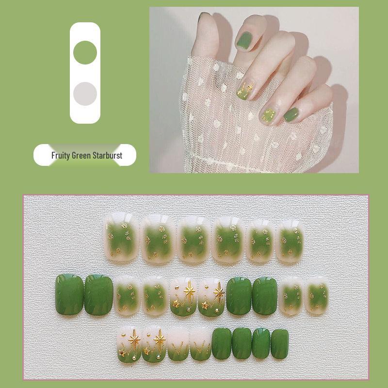 

Starburst Green Fruity Short Nail Patches - Removable & Finished Manicure