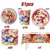 Amazing Tableware Birthday Party Decoration Digitaled Circus  Balloon Banner Cake Topper Party Supplies Baby Shower Decor Gifts