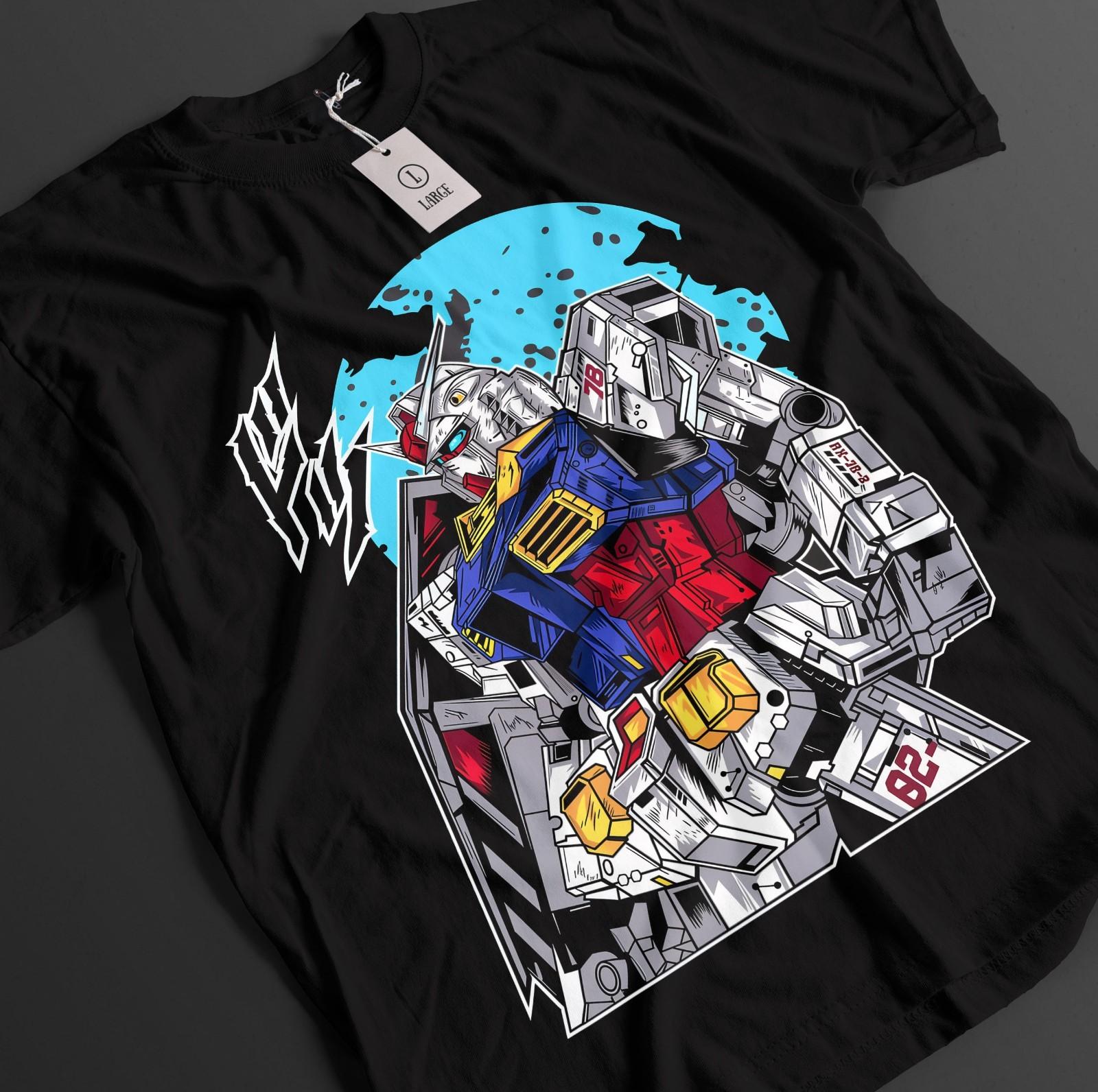 

Gundam Shirt Amuro Tshirt Char T-Shirt Mens Womens Tees Top Kamille Top Setsuna Robot Suit Anime Tee 2XL