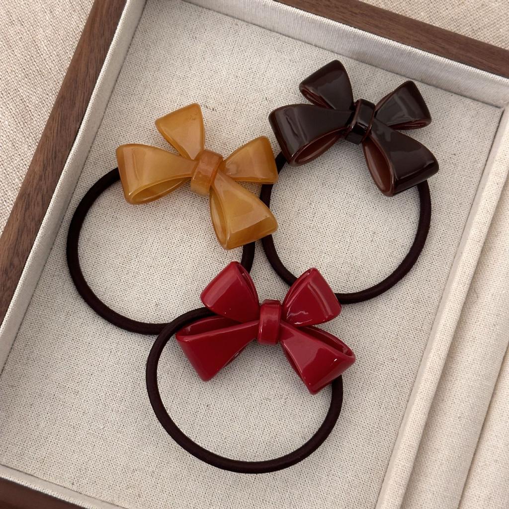 Women's Hair Tie with Rubber Bands, Three-dimensional Bow Headwear, Hair Band, High-elasticity Ponytail Hair Tie, Hair Tie Style