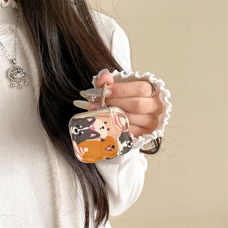 Full Screen Dog Suitable for Airpods4 Apple Bluetooth Wireless 2/3 Generation Pro2 Earphone Cover Cute Creative Niche