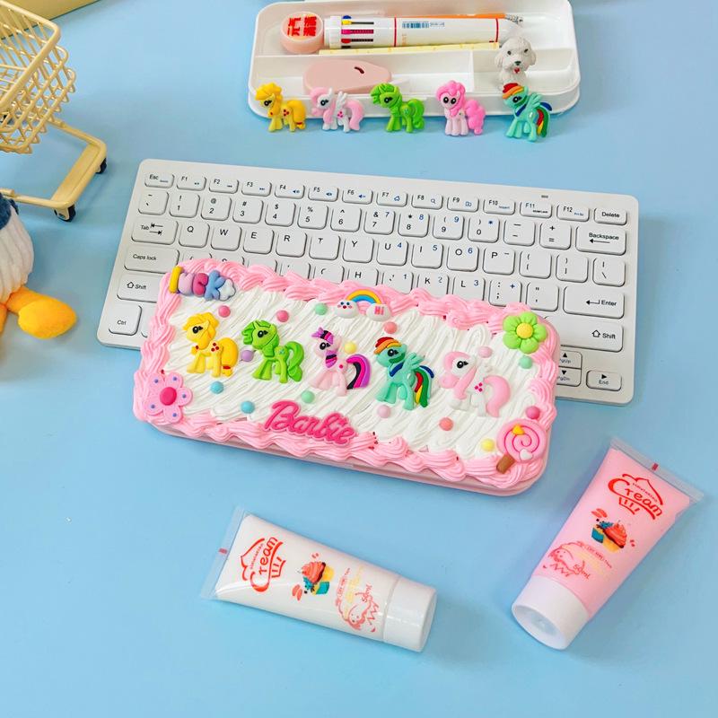 DIY Handgemachtes Cremeleim Stiftebox Set – Kreatives und Niedliches Schüler Schreibwaren Paket