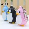 Cute Animal Penguin LED Light with Sound Key Chain Ring Torch Xmas Gift