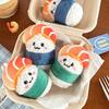 Roztomilý vtipný plyšový sushi přívěsek na klíče kawaii kreslený měkký plněný přívěsek na batoh dekorace příslušenství dárek pro páry narozeniny