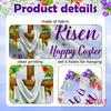 2D Happy Easter Cross Backdrop, 2D Floral and Dove Decor