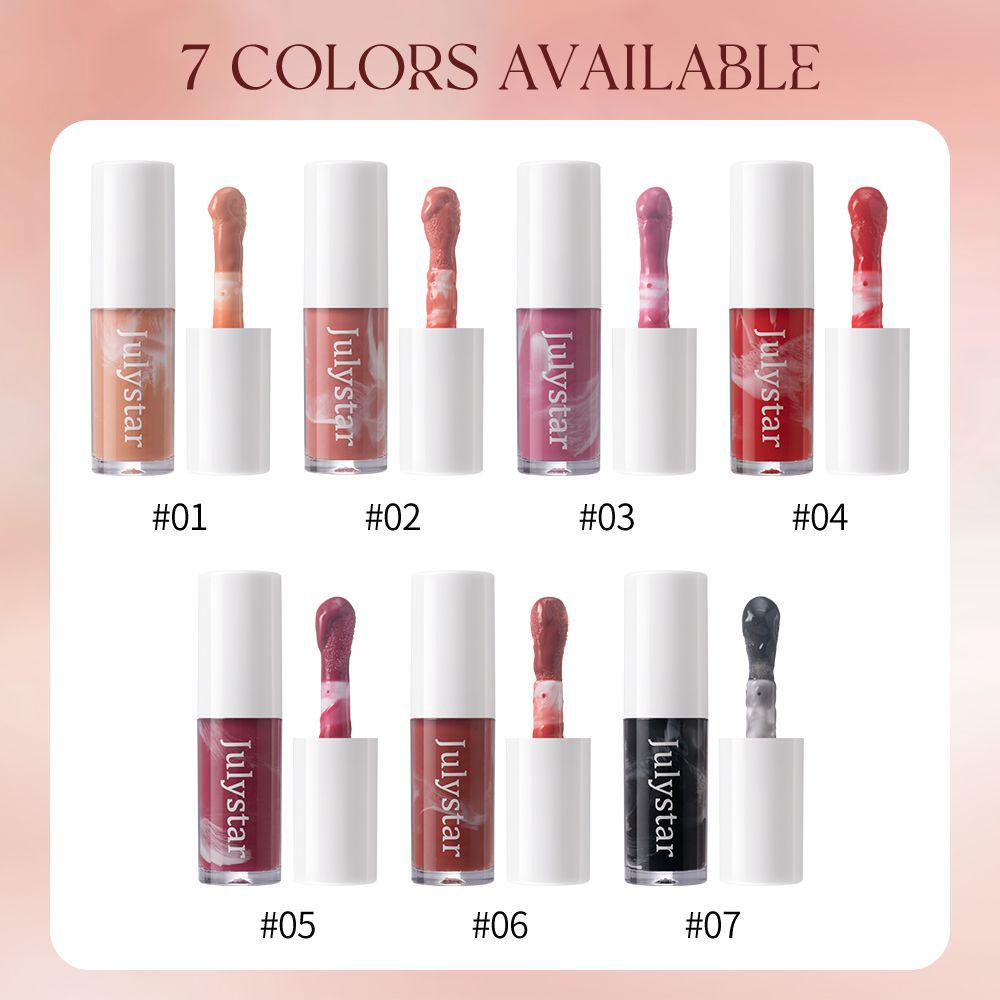 Marmormuster Wässrig Glänzendes Lippenöl – Feuchtigkeitsspendend, Einfach aufzutragen, Glänzendes Finish