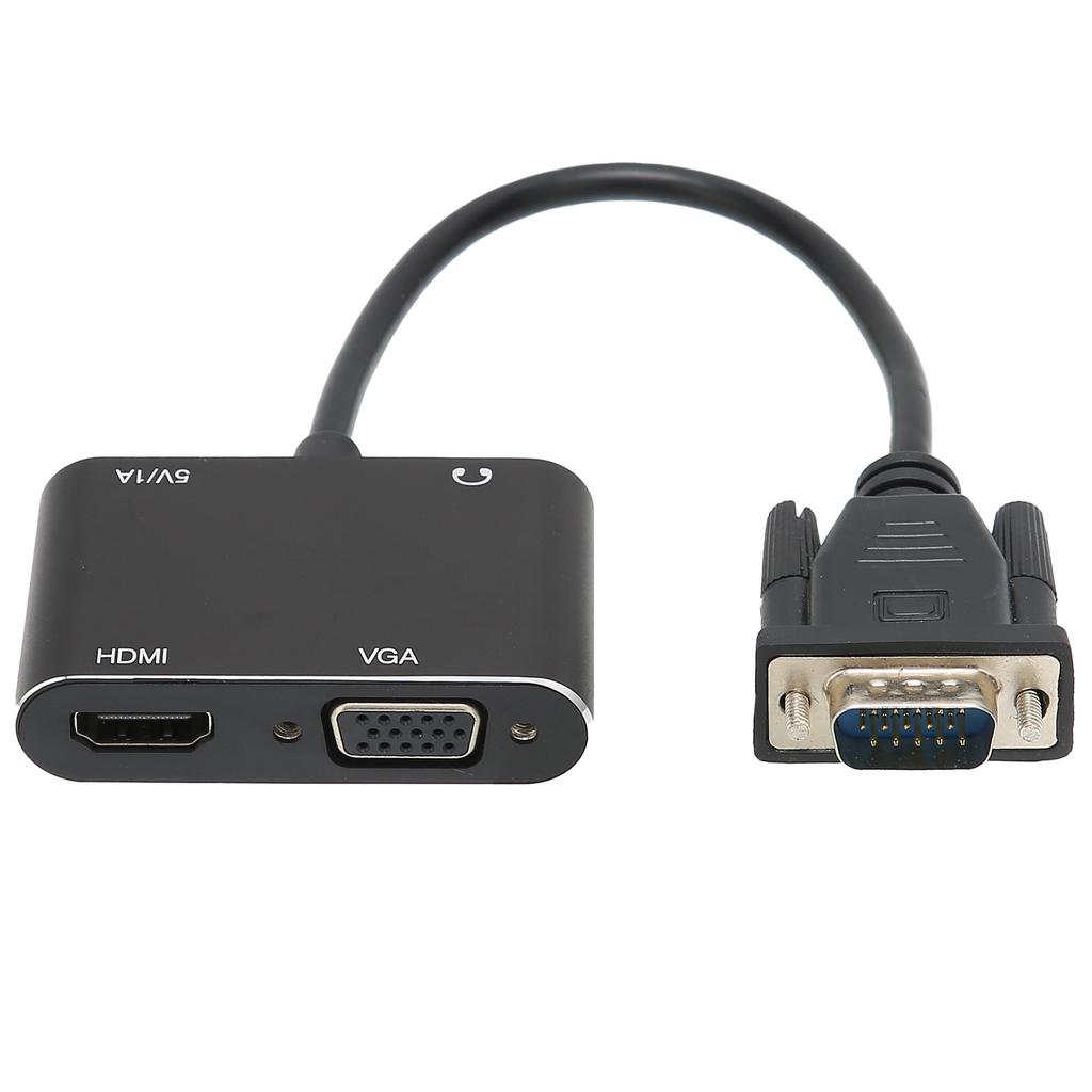 VGA Male to High Definition Multimedia Interface Female VGA Female Adapter with Audio Cable