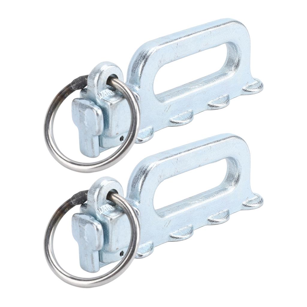 2 Pcs L Track Double Stud Tie Down Fitting with O Rings Carbon Steel for Truck Bed Cargo Control Pickup RV ATV