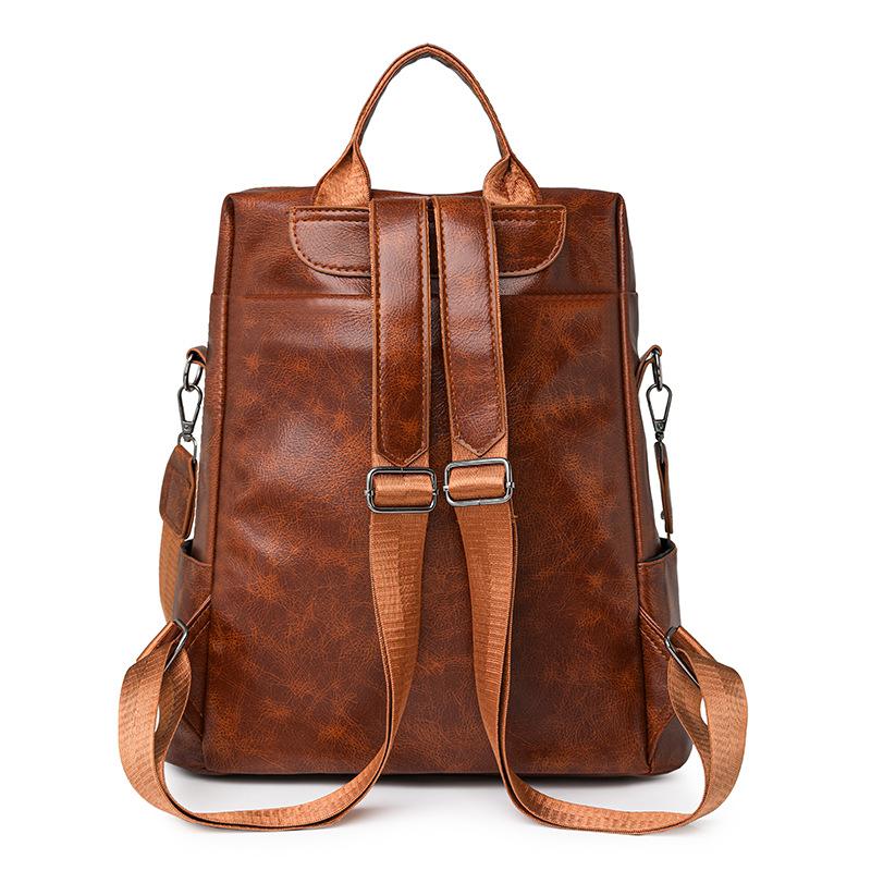 Women's Backpack Retro Backpack Multi-functional PU Time Shoulder Bag