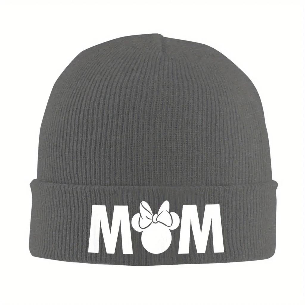 New New Mothers Day Minnie Mom Knitted Hat Beanies Autumn Winter Hats Warm Unisex New Arrival Mickey And Friends Caps Unisex