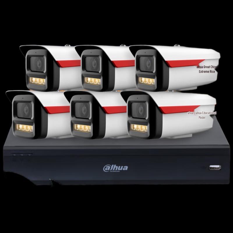 

Dahua 6-Channel 4MP PoE Full-Color Night Vision Surveillance Camera Kit with 8TB CN plug (adapter included)