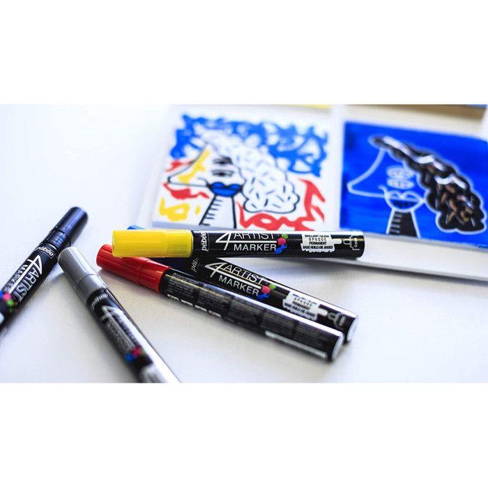 Marqueurs Peinture à l'huile - 4Artist Marker Pébéo - Blanc et Noir - 4 mm - 2 pcs